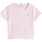 T-shirt - Light Pink - Korte Mouwen - Logo-Borduursel