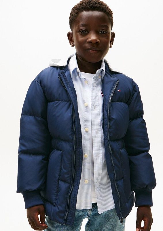 Regular fit gewatteerd jack met vulling van dons en veren