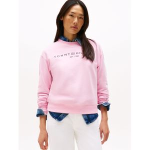 Sweater - Classic Pink - Met Logo-opschrift - Ronde Hals - Lange Mouwen