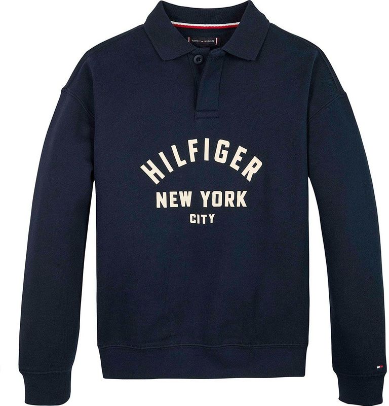 Tommy Hilfiger - HILFIGER GRAPHIC SWEATSHIRT - Dark Night Navy - Sweatshirt - Voor Kinderen Tot 16 Jaar