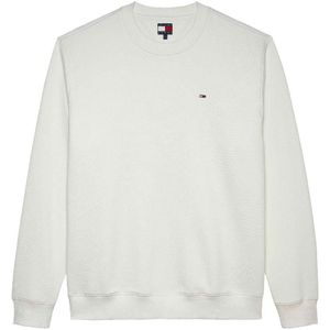 Tommy Jeans - Sweatshirt - Katoen - Ronde Hals - Geribbelde Randen