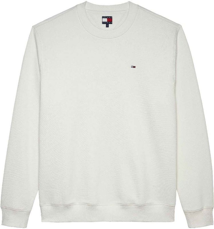Tommy Jeans - Sweatshirt - Katoen - Ronde Hals - Geribbelde Randen
