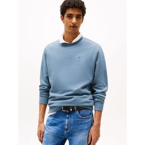 Tommy Jeans - Sweatshirt - Saffier - Effen - Lange Mouw