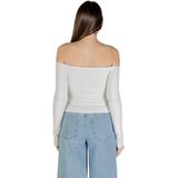 Ribbed Knit - Offtheshoulder - Longsleeve - Zwart - Katoenmix