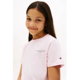 T-shirt - Light Pink - Korte Mouwen - Ronde Hals - Logoborduursel