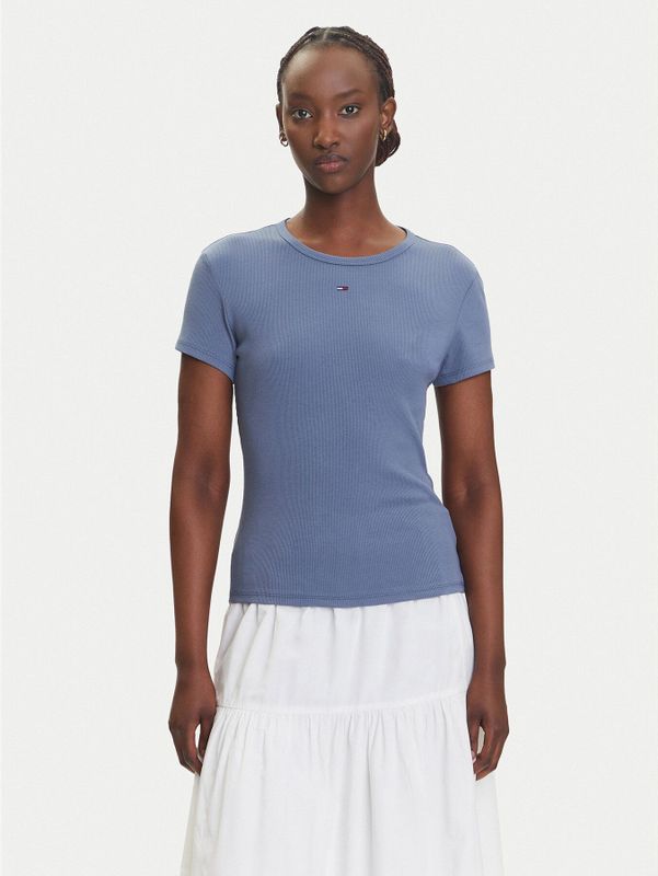 T-shirt - Effen - Jersey - Ronde Hals - Kwartmouw - Slanke Pasvorm