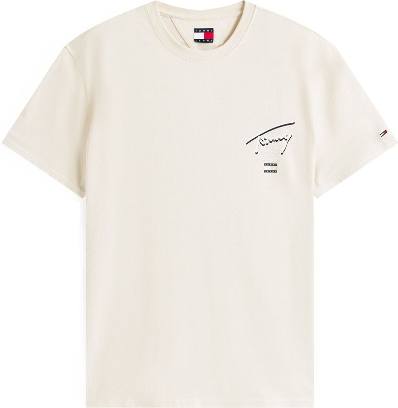 Tommy Jeans - T-shirt - Regular Fit - Katoen - Effen - Korte Mouwen