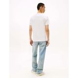 Tommy Jeans - Shirt - Navy - Ronde Hals - Kwartmouw