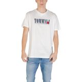 Tommy Jeans - Shirt - Navy - Ronde Hals - Kwartmouw