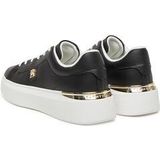 Tommy Hilfiger - Leren Sneakers - Zwart