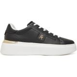 Tommy Hilfiger - Leren Sneakers - Zwart