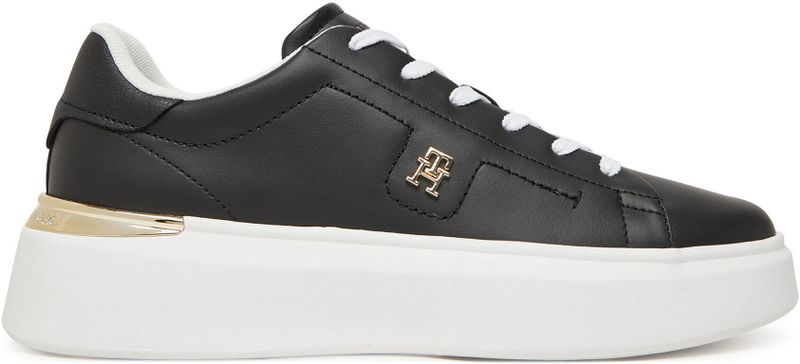 Tommy Hilfiger - Leren Sneakers - Zwart