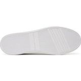 Tommy Hilfiger - ESSENTIAL ELEVATED COURT SNEAKER - Plateausneakers - Wit/goudkleur - Vrijetijdsschoen