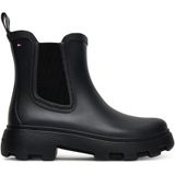 Chelsea Boots - Zwart - Textiel - Blokhak 5 cm