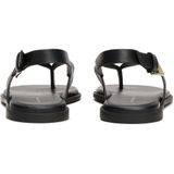 TOMMY HILFIGER - Teenslipper - Zwart - Glad Leer - Platte Hak