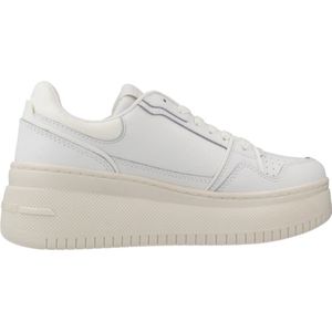 Ecru/Ivory - Sneakers - Vetersluiting - Sleehak - Laag