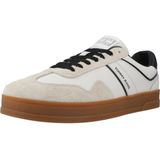 Tommy Jeans - Retro Sneakers - Ecru - Leer en Suède - Gewatteerde Binnenzool