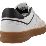 Tommy Jeans - Retro Sneakers - Ecru - Leer en Suède - Gewatteerde Binnenzool