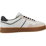 Tommy Jeans - Retro Sneakers - Ecru - Leer en Suède - Gewatteerde Binnenzool