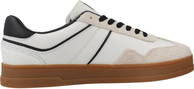 Tommy Jeans - Retro Sneakers - Ecru - Leer en Suède - Gewatteerde Binnenzool