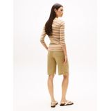 Tommy Hilfiger NEW CODY SLIM BOAT-NK Shirt - Hickory/Ecru Streep - Geborduurd Logo