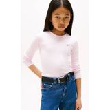 Tommy Hilfiger - POINTELLE TOP LS - Shirt met Lange Mouwen - Lichtroze - Voor Kinderen tot 16 Jaar