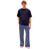 Tommy Hilfiger - UM0UM03685 - T-shirt - Blauw - Katoen - Homewear