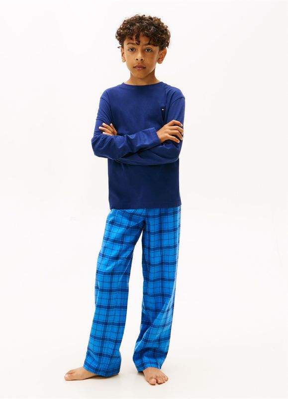 Tommy Hilfiger Pyjama set - Preppy Navy/Tonale controle Navy - Tommy Hilfiger - 4-5 jaar (104-110) - Pyjama - Tweedelig