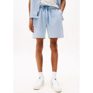 Tommy Jeans - TJM Seersucker STP Beach Short - Blauw - 100% Biologisch Katoen
