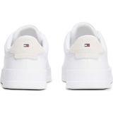 Tommy Hilfiger - TH Court LTH Detail ESS - Sneakers - Wit/Fris Blauw - Leer