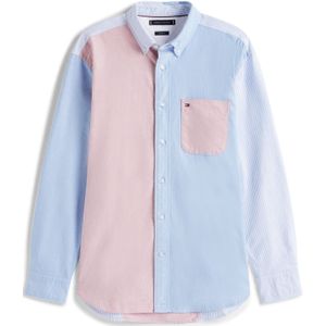 TOMMY HILFIGER Overhemd  blauw / rosa / wit