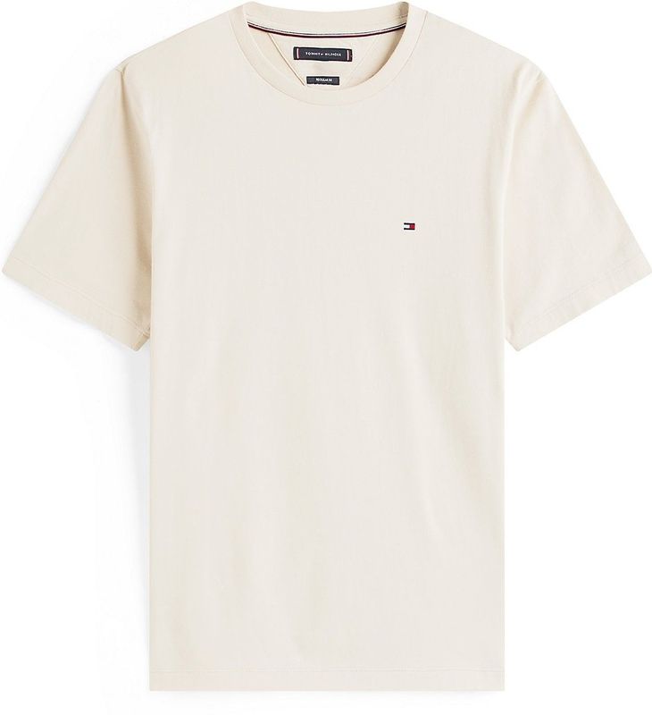 Tommy Hilfiger - Regular Fit T-shirt - Effen - Puur Katoen - Gestikt Logo