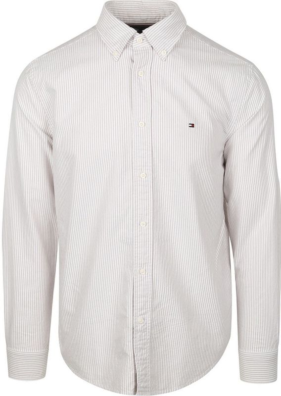 Tommy Hilfiger - Heritage Oxford Stripe - Overhemd - Beige - Regular Fit
