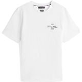 Tommy Hilfiger - OUTLINE FLAG SCRIPT TEE - T-shirt - Wit - 100% Katoen