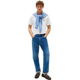 Tommy Hilfiger Heren Outline Flag Script TEE MW0MW39360 S/S T-shirt, wit (wit), XS, Wit (wit), XS