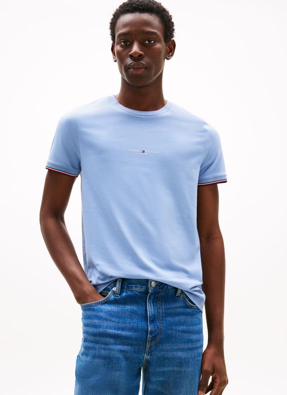 Slim fit T-shirt van puur katoen