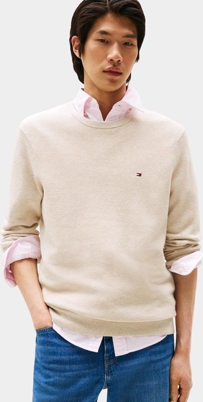 Tommy Hilfiger - Pullover - Beige - Structuur