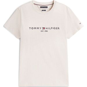 Tommy Hilfiger - T-shirt - Beige - Biologisch Katoen
