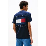 T-shirt - Zwart - Jersey - Ronde Hals - Logoprint - Kwartmouw