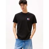 Tommy Jeans - T-shirt - Zwart - Katoen - Korte Mouwen - Ronde Hals