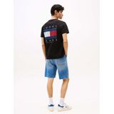 Tommy Jeans - T-shirt - Zwart - Katoen - Korte Mouwen - Ronde Hals