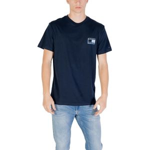 Tommy Jeans - TJM Slim Pop Color Flag Tee - T-shirt - Dark Night Navy