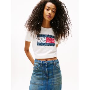 Tommy Jeans - Reg Floral - T-shirt - Wit - Katoen