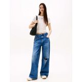 Tommy Jeans - T-shirt - Wolwit - Slanke Pasvorm - Kwartmouw