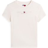 Tommy Jeans - T-shirt - Wolwit - Slanke Pasvorm - Kwartmouw