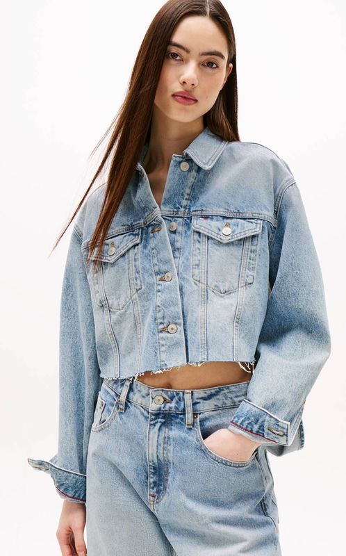 Tommy Jeans - Korte Jeansjack - Mêlee - Puur Katoen