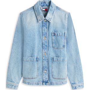 Tommy Jeans Tussenjas  navy / lichtblauw / rood / wit