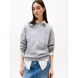 Tommy Jeans Sweatshirt  grijs gemêleerd / lavendel / wit