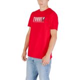 Tommy Jeans - T-shirt - Rood - Regular Fit - Korte Mouwen