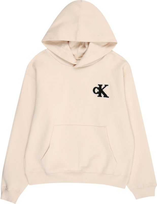 Calvin Klein Jeans - Sweatshirt - Taupe - Capuchon - Losse Pasvorm